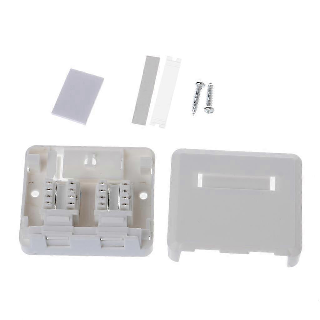 Desktop JB Dual-port Panel Ethernet Cable Junction Box with 2 Cat6 Modules