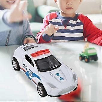 Pull Back Toy Cars, 8.6cm Alloy Simulation Vehicle Models for Children, White, Pack of 4