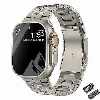 Luxe titanium bandje voor Apple Watch Ultra 49mm 45mm 44mm 41mm 38mm (herenmodel) 2026, titanium, 42 tot 49mm