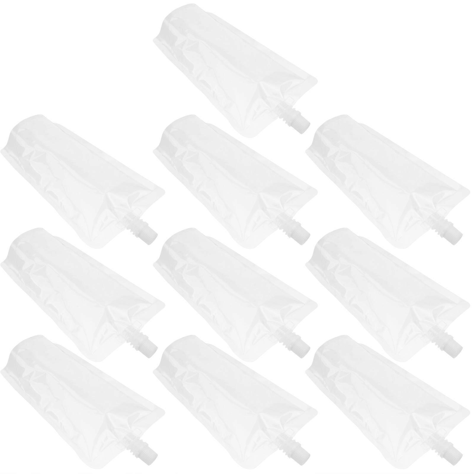 Plastic Flasks Transparent Liquor Pouch for Storage Use 50Pcs