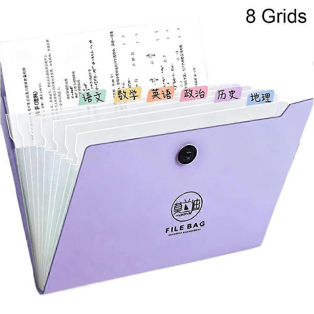 Efficient Study Organizer Expanding File - High Capacity Storage Color Coded Secure Loop Closure