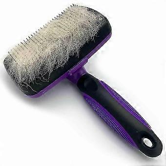 Zelfreinigende hond kat gladder borstel grooming tool verwijdert voorzichtig losse ondervacht