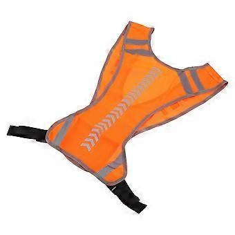 Reflective Vest for Cycling Night Run Safety Vest 1Pcs Bright Orange