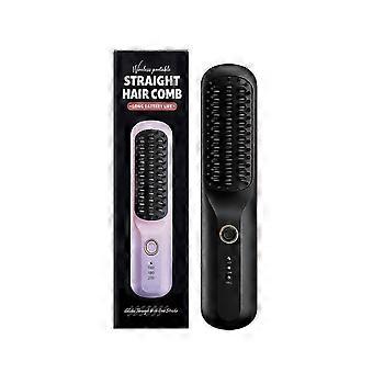 AMZ Wireless Straightening Comb (Black) Daily Scalp Massage Hair Care Hair Setting Convenience Wireless Straightening Comb Hair Tool