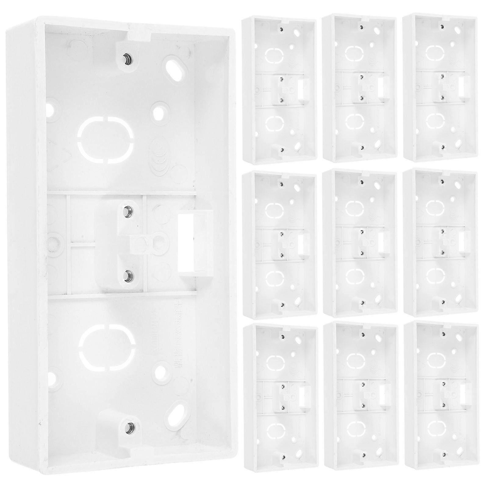 10Pcs Plastic Electrical Outlet Box for Connecting Switch Socket Panel