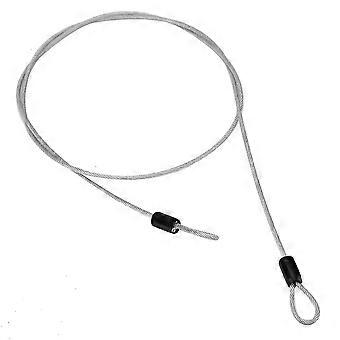 Silver Bicycle Scooter Security Lock Internal Steel Wire External Plastic Loop Cable