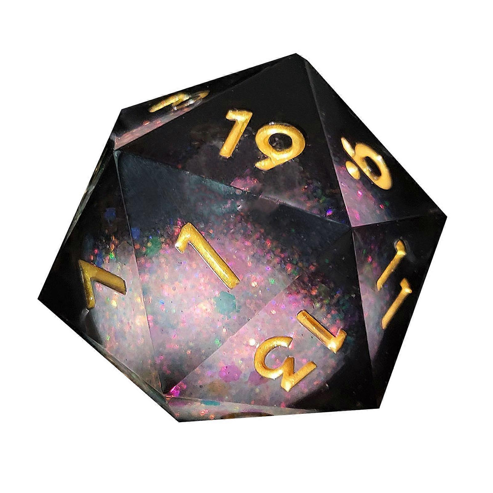 Sharp Edge Polyhedral Dice with Quicksand Design for Board Games