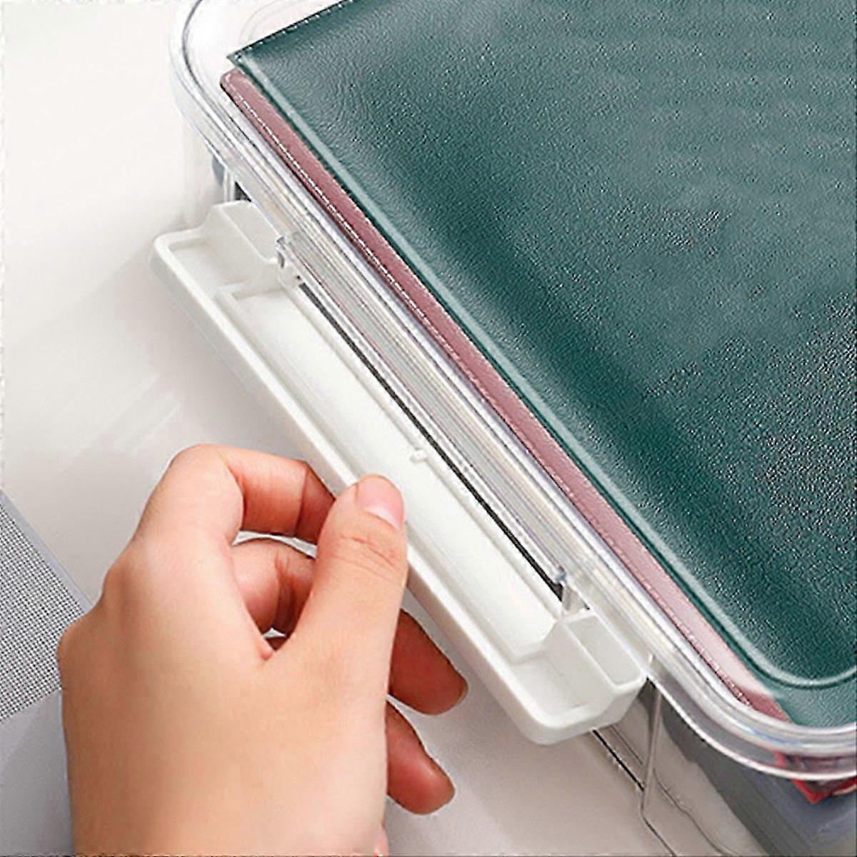 A4 Transparent Storage Box Portable Plastic Document White