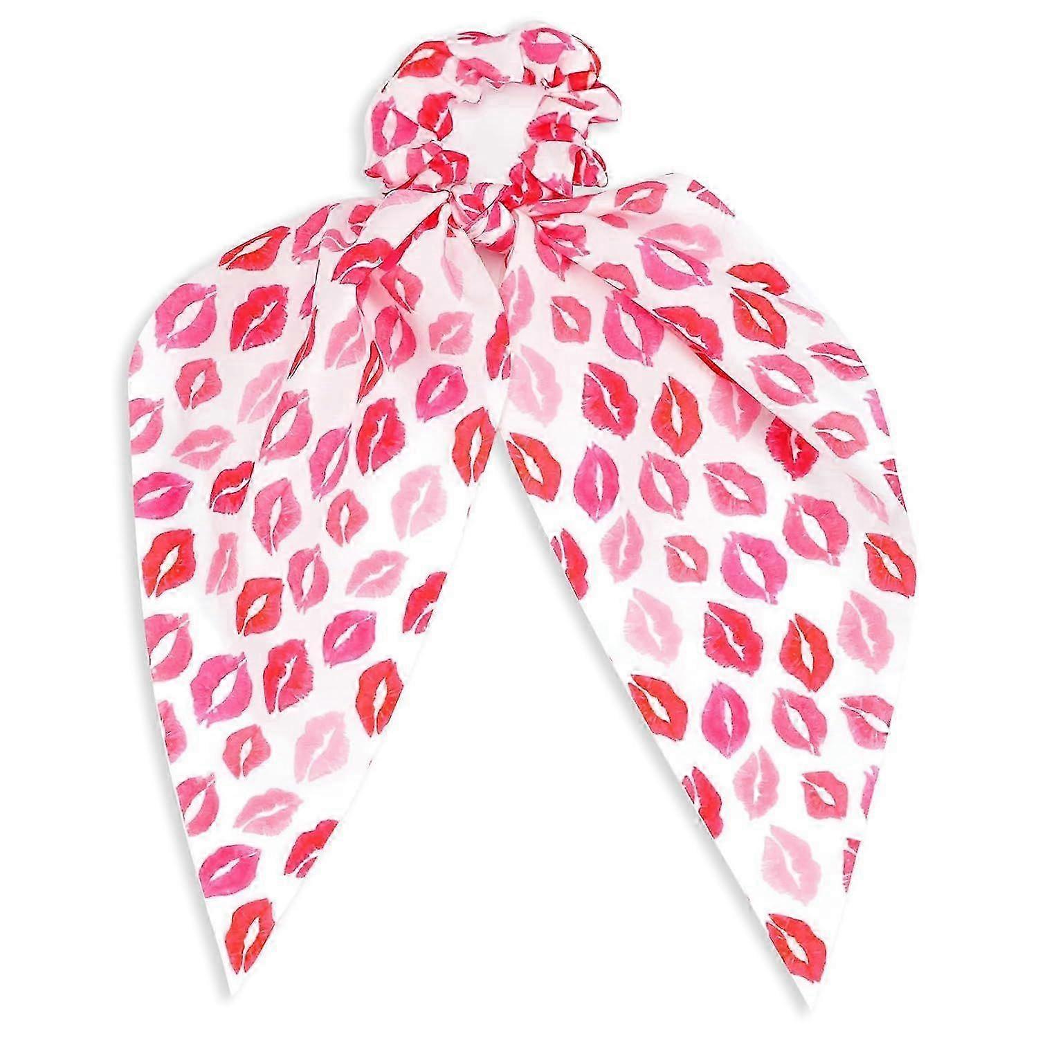 Soft Lip Heart Scrunchies Set