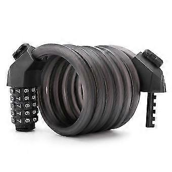 Bicycle Lock Riding Equipment Five-digit Password Transparent Bold Steel Cable Waterproof Rust-proof Mountain Bike Password Lock