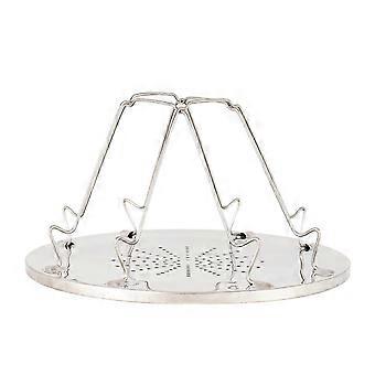 Stainless Steel Camping Toaster Rack, Foldable Bread Grill for Outdoor Picnic, 4 Slice Capacity