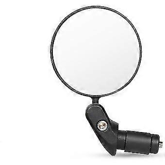Bicycle Motorcycle Auxiliary Rearview Mirror Adjustable Handlebar Mount 360 Rotation Round Ellipse Mirror Safety Riding