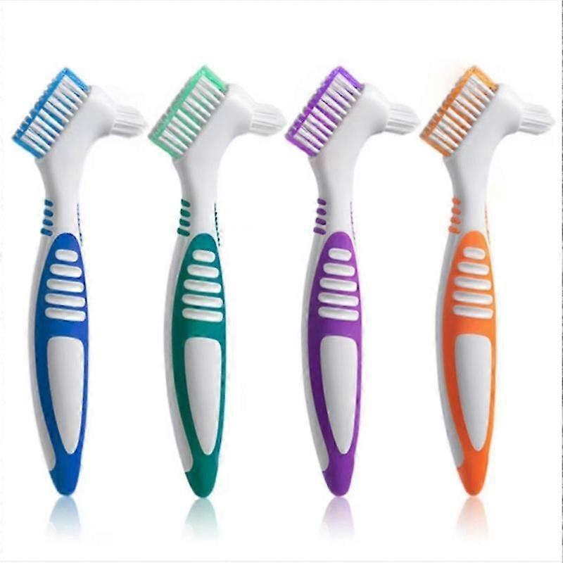 Denture Brushes 2-Pack with Double-Sided Cleaning Heads