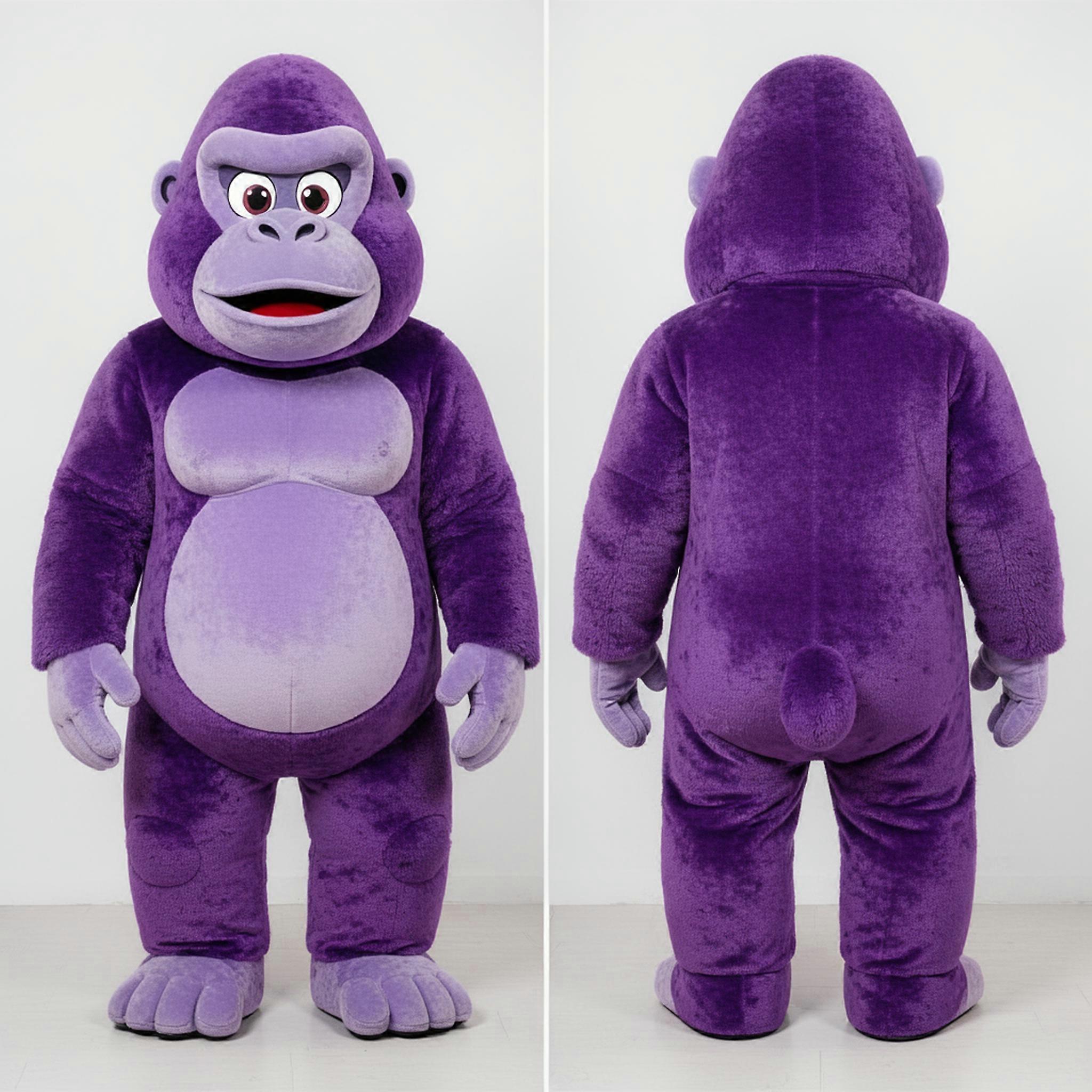 MASTICOT Purple Broad Shouldered Gorilla Mascot