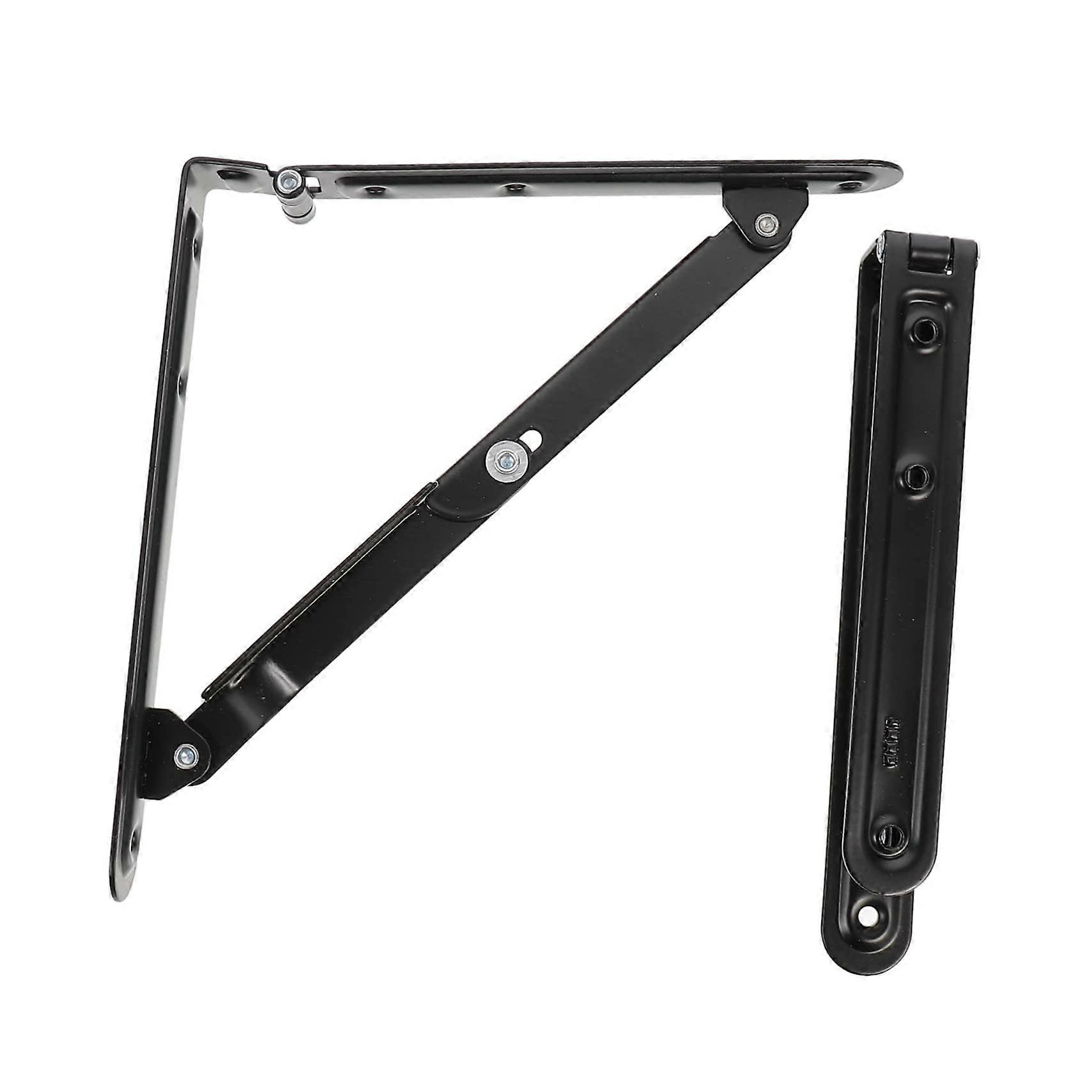 2pcs Heavy Duty Folding Shelf Brackets Wall Mounted Fold Down Workbench Secure Locking Support