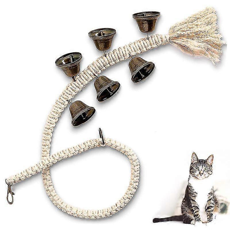Extra Loud Antique Brass Dog Bell Rope