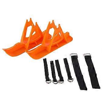 Placa de esqui com lâminas para carrinho de bebê, bicicleta ou cadeira de rodas, trenó para esqui, patinete de neve portátil para uso externo - Bom