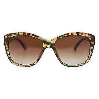 Okulary przeciwsłoneczne Converse SCO087 BRWN Full Rim Striped Brown Green Black Unisex Oval UV3 Original