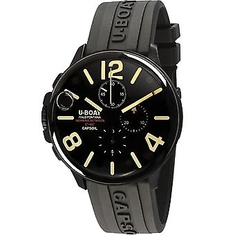 U-boat capsoil chrono dlc zegarek do Swiss Quartz Analog Men z gumową bransoletą 8109