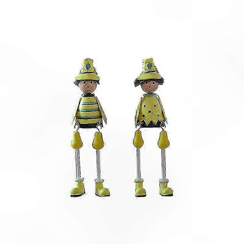 2-Pack Rustic Wooden Figurines