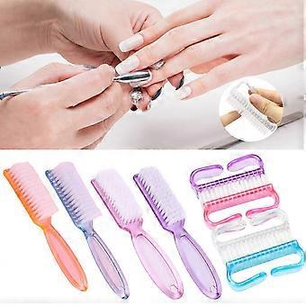 8Pcs Long Handle Nail Brush Pedicure Manicure Fingernail Toenail Dust Scrubber Brush Multifunctional Kitchen Bathroom Shoe Laundry Cleaning Brush