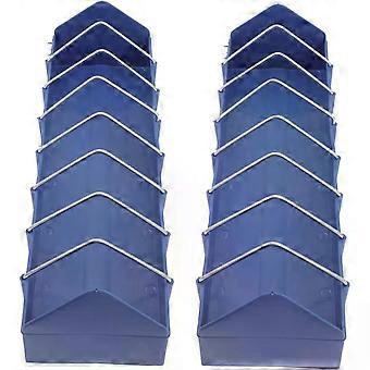 Feeding Trough PP Blue 2pcs with Anti Splash Design
