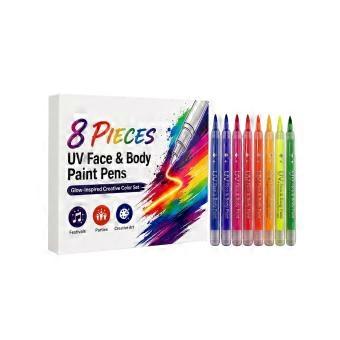 2pcs Body painting Pens, UV Glow, Gentle, Safe, Waterproof, Quick - Drying, for Multiple Occasions, Beauty Tools