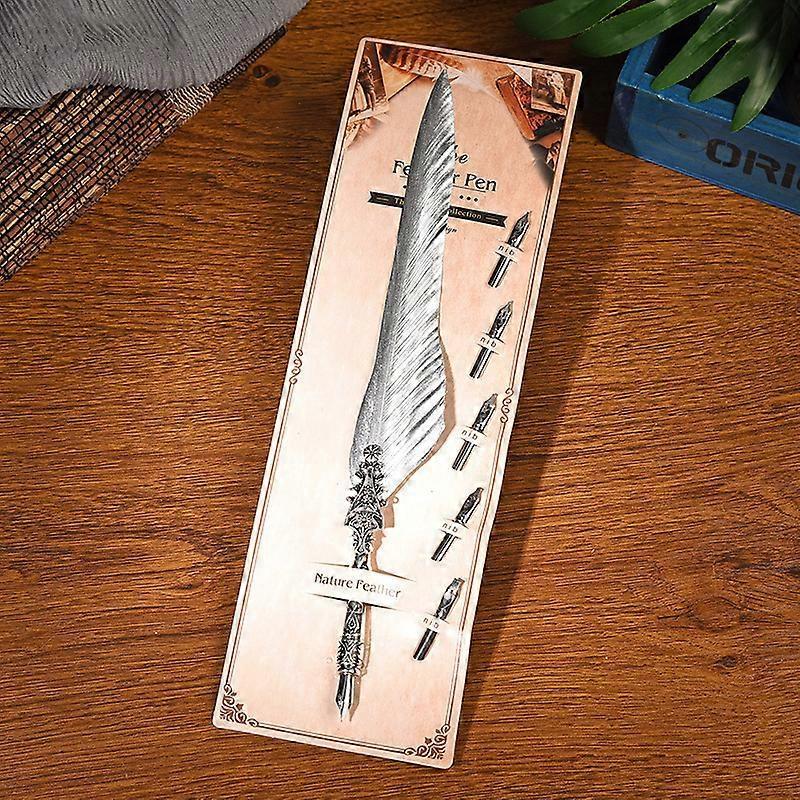 Dip Quill Set Zinc Case Stainless Nib