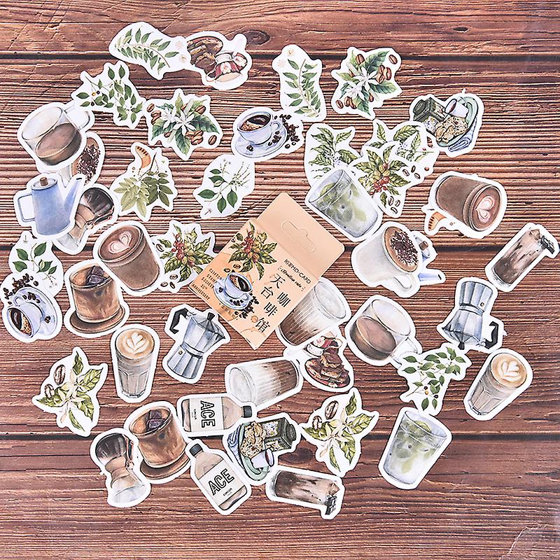 46pcs/box Decorative Stickers Scrapbooking Label Diary Stationery Album Stickers