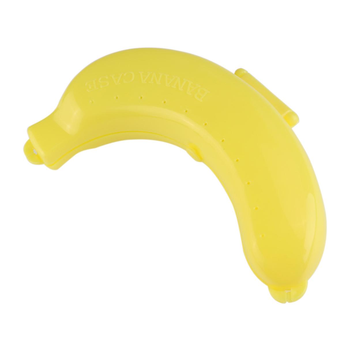 Plastic Banana Protector Case Box Guard Container for Trip Travel (Yellow)