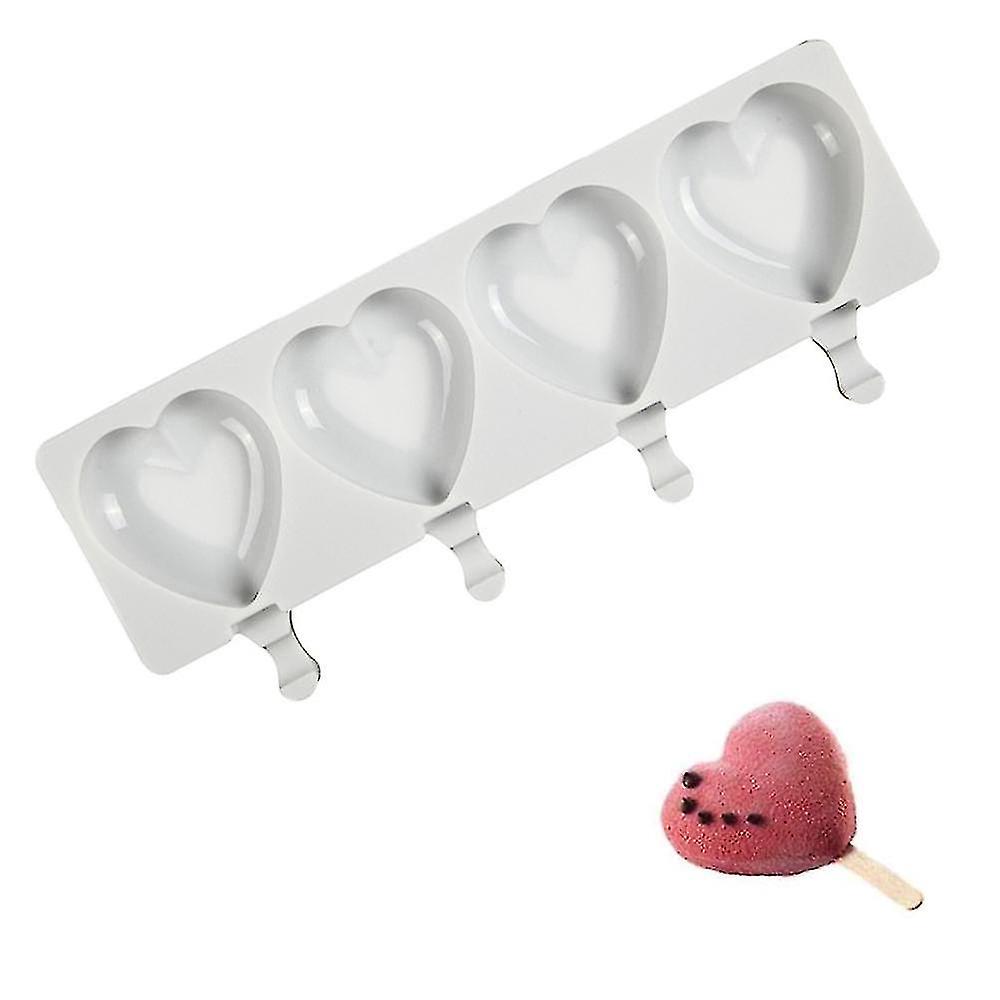 4 Grids Cute Heart Shapedice Cream Mold Maker Making Tool Diy Accessories