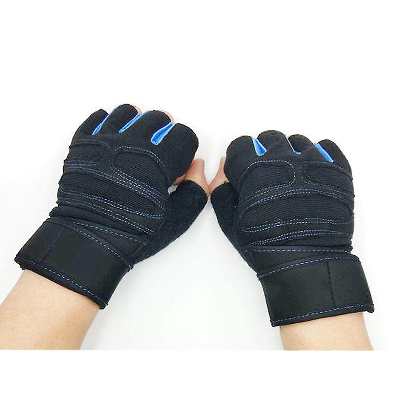 Men Women Gym Gloves with Wrist Wrap Support for Workout Fitness Weight Lifting