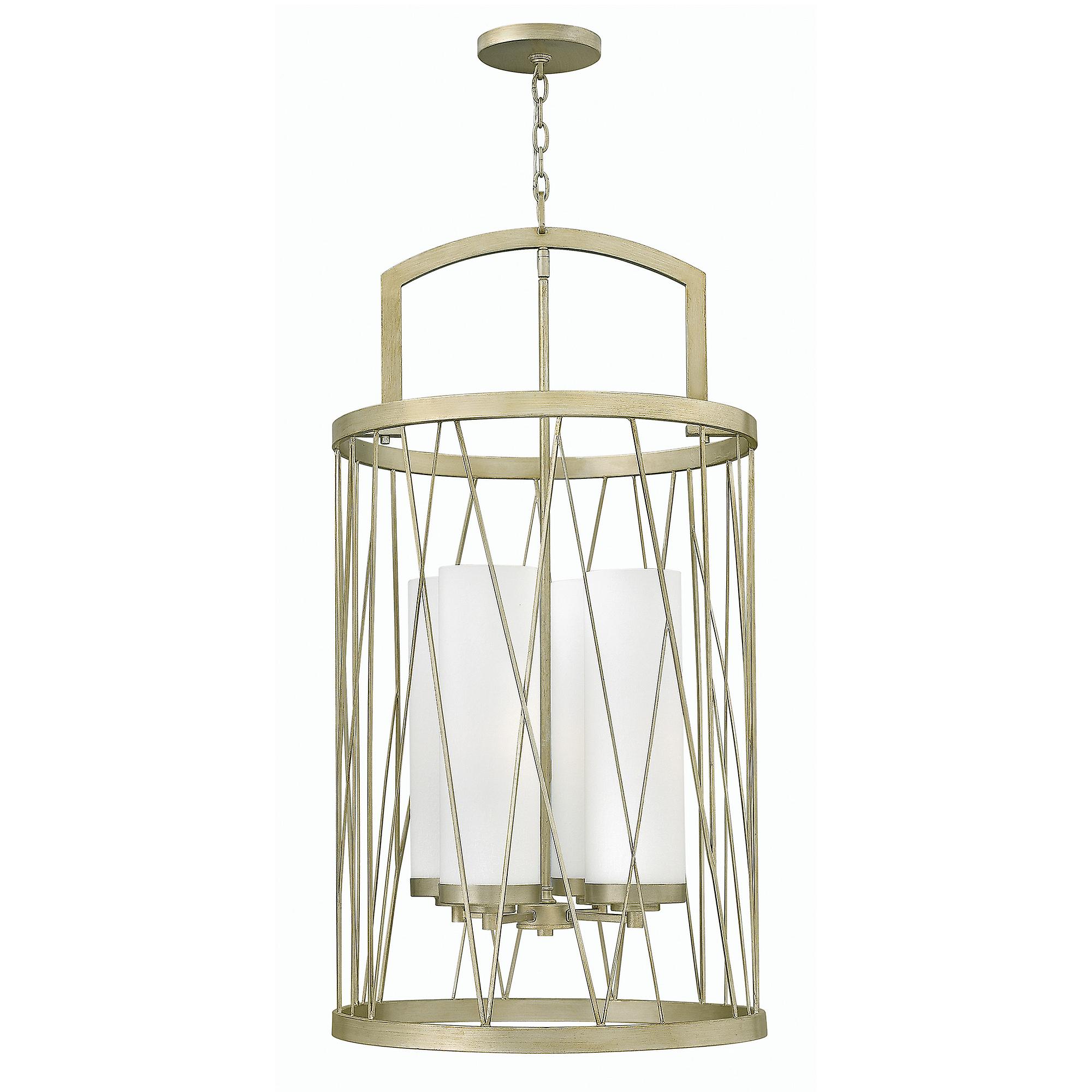 Elstead Nest - 4 Light Ceiling Pendant Chandelier Silver Leaf, E27