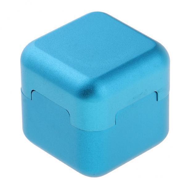 3x Aluminium Billard Billard Queue Kreidehalter Snooker Stick Tip Kreide Etui Blau