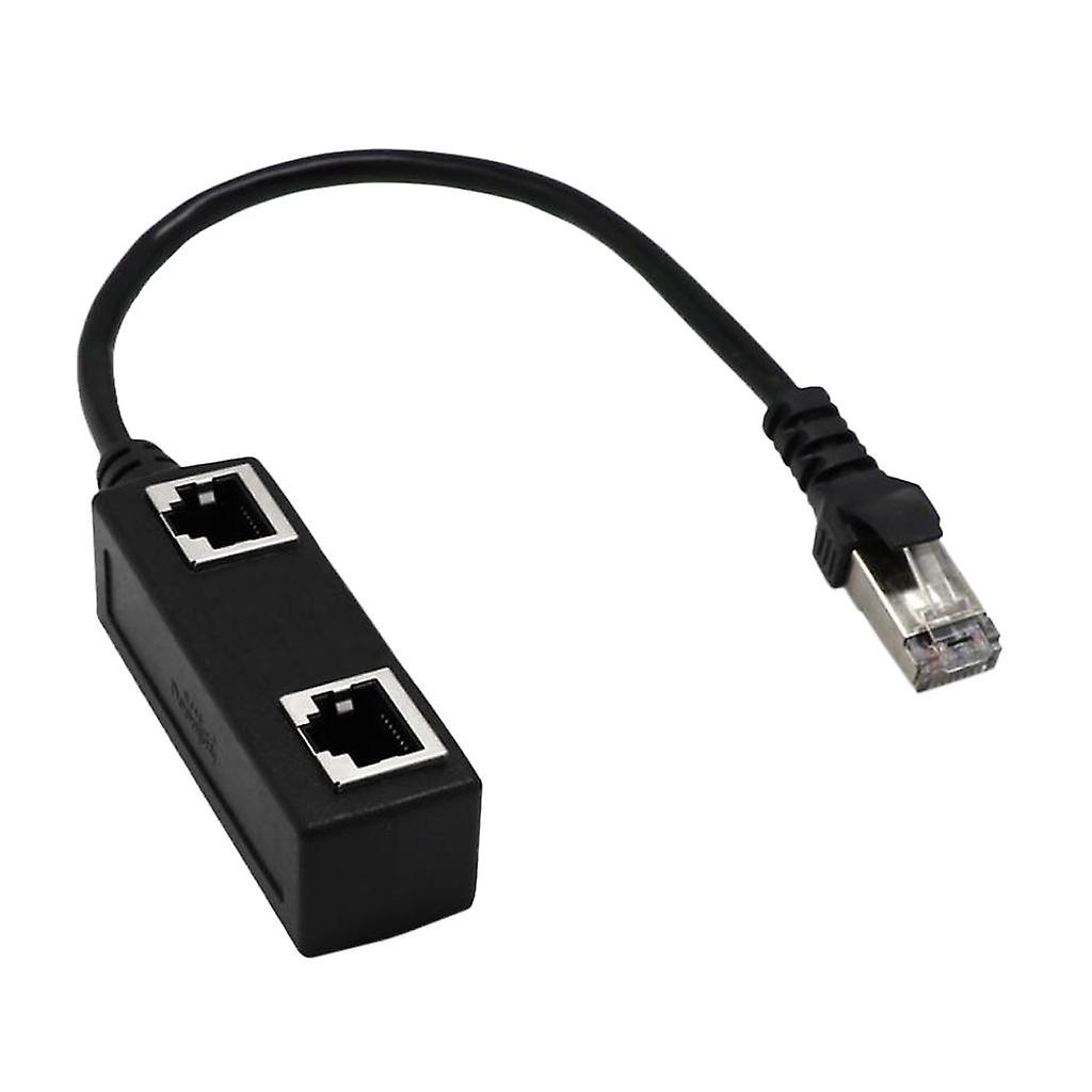Male to 2 Female LAN Ethernet Network Splitter Coupler Adapter Cable