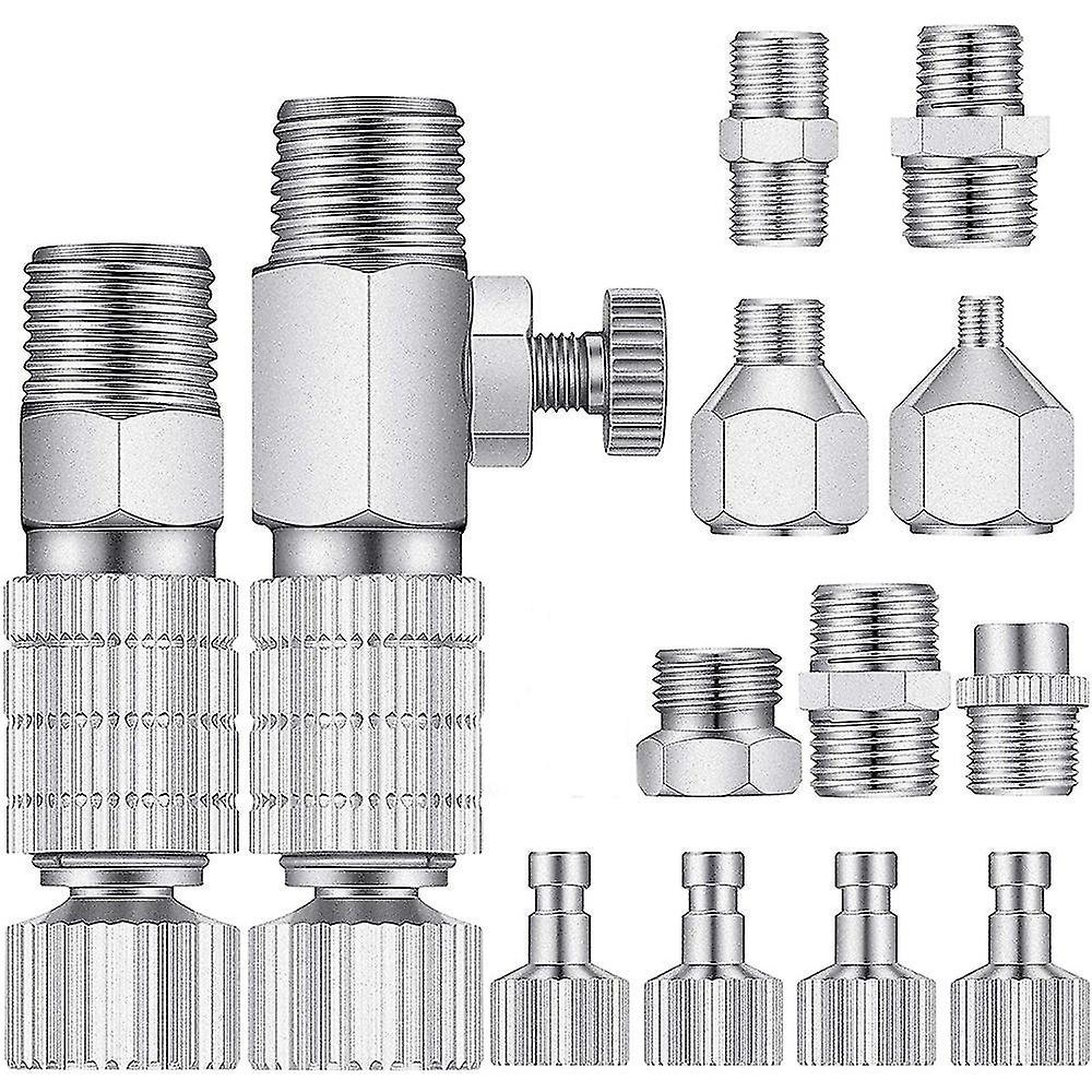 15pcs Adapter Set Quick Release Coupling Disconnect Adapter Kit Fitting Connector Set Female Connec