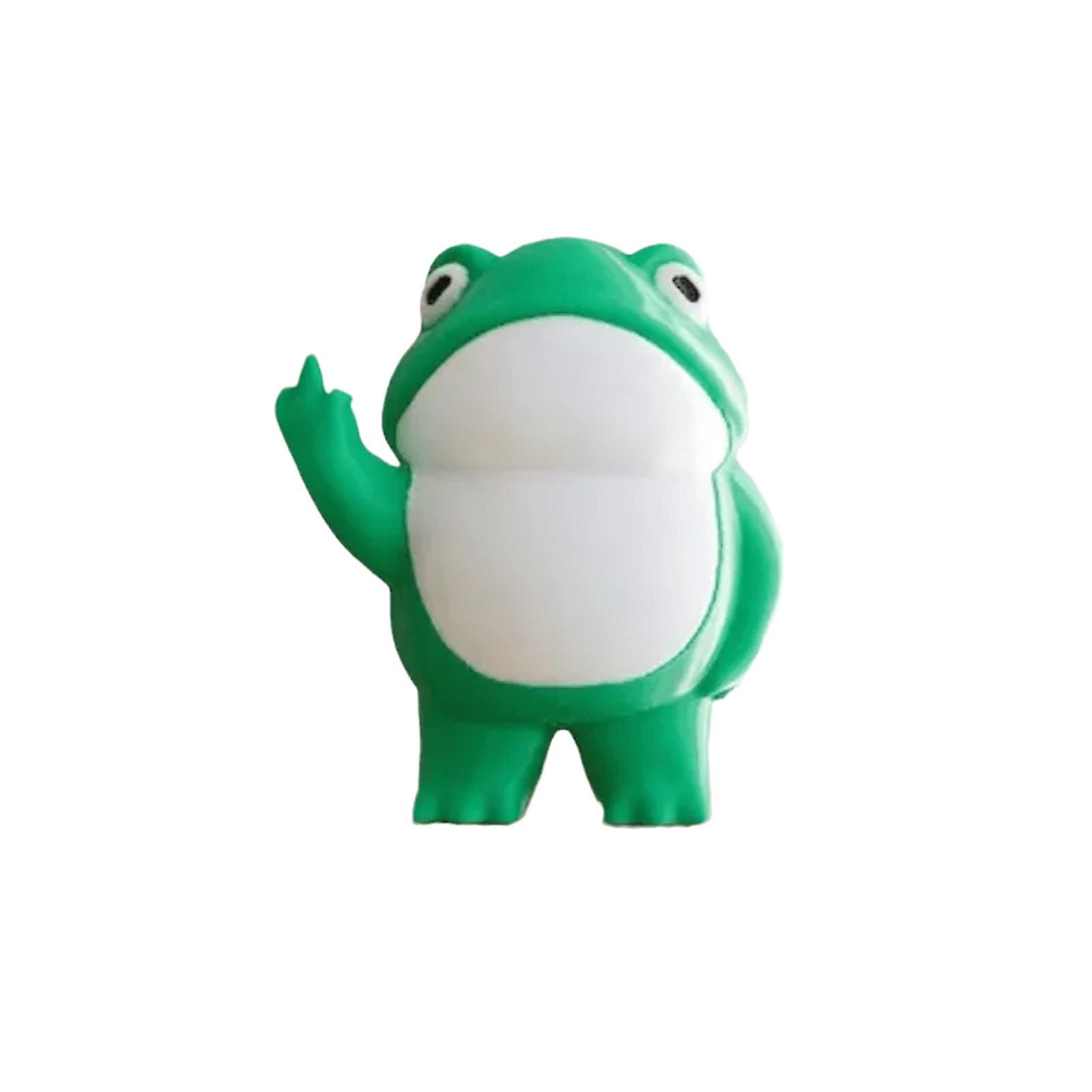 Mini Frog Animal Figurines Miniature Model Mossage Mossage Garden Yard Decorative Ornaments for Cake Topper Dashboard