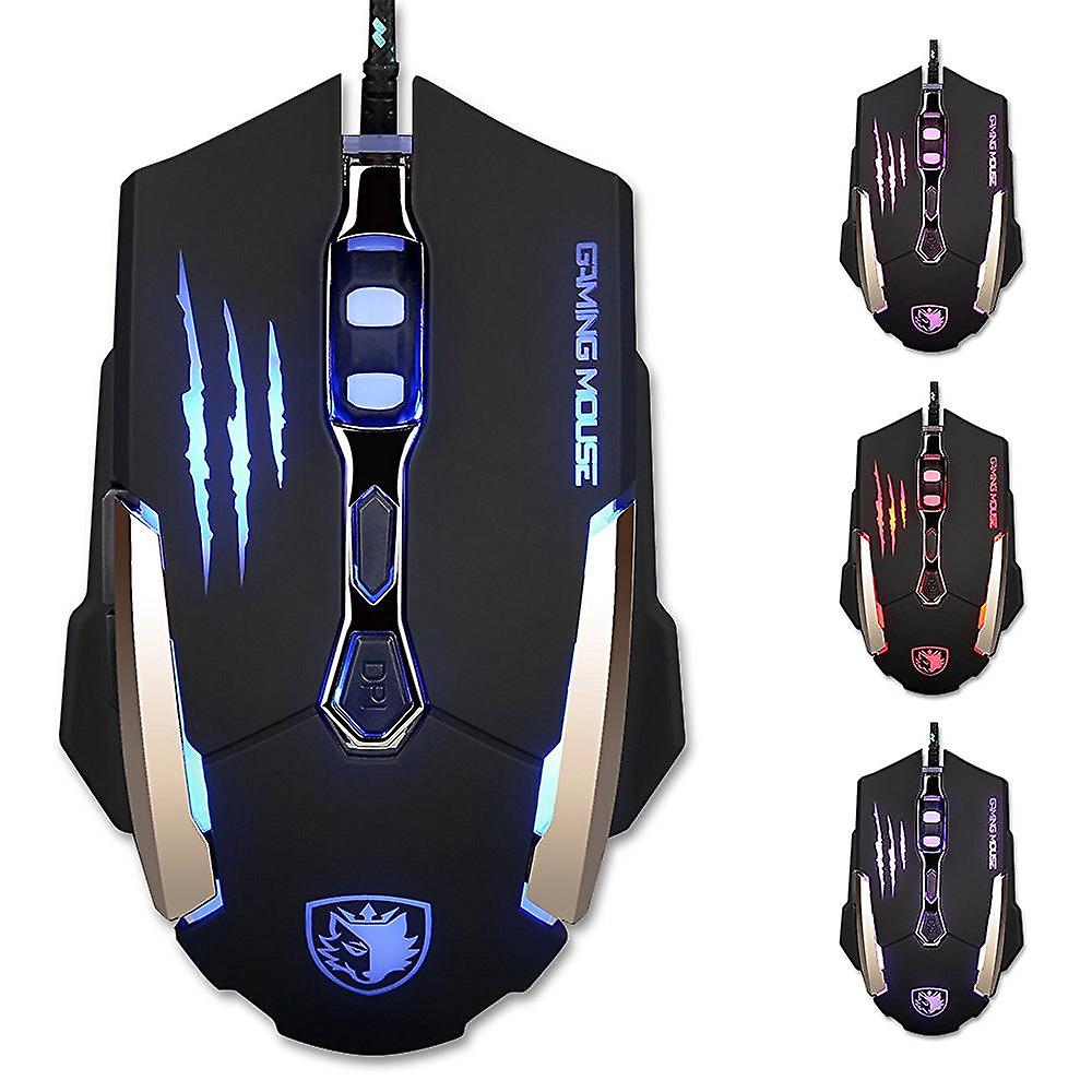 Werd gezegd Q6 USB optische Gamingmus met LED 7 knoppen