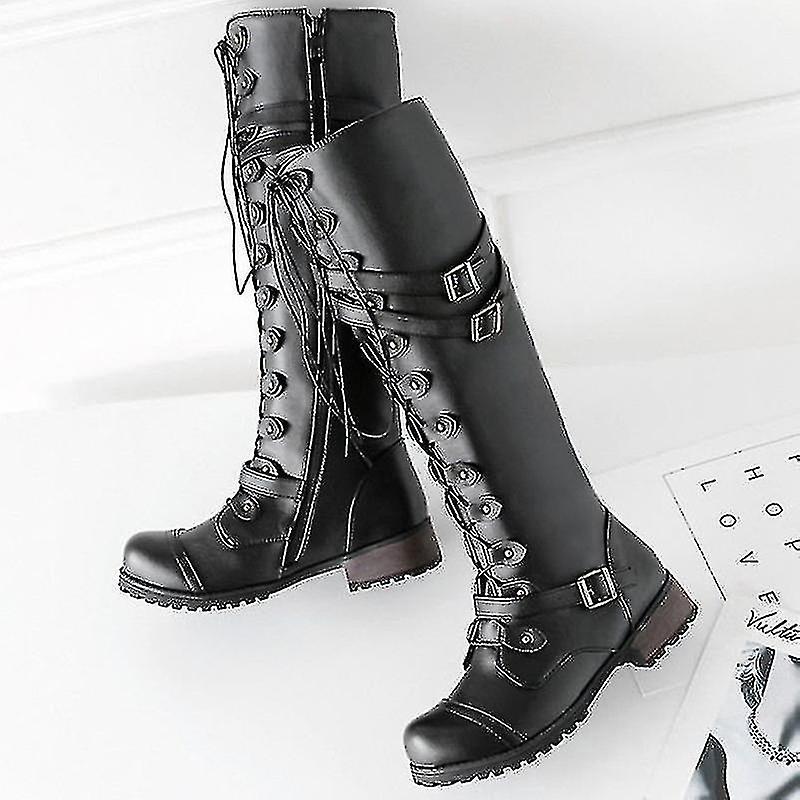 Japanische Lolita Beinwärmer - Gestrickte Socken Mit Schnürung Harajuku Style