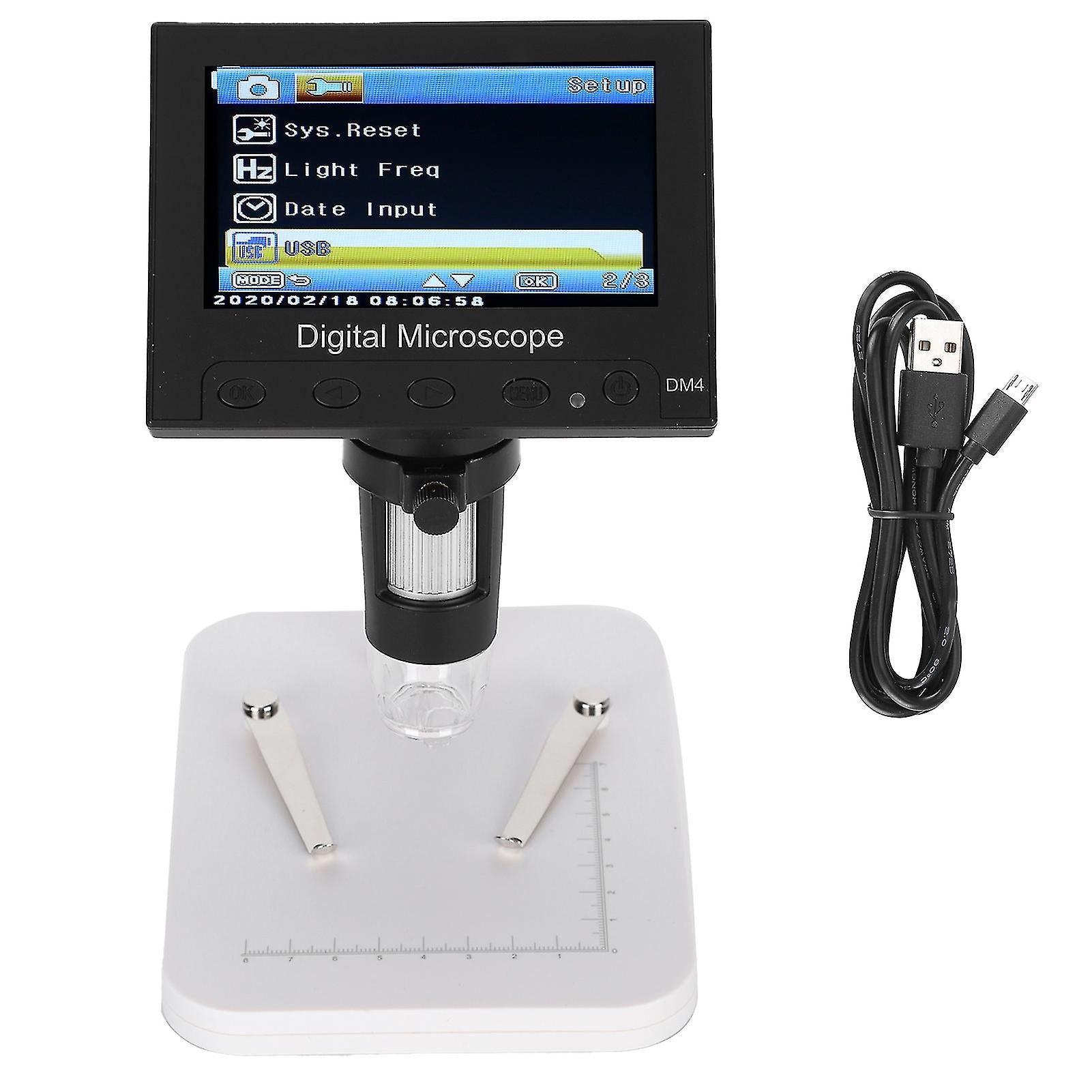 4.3In Dm4 1000x 2.0mp Usb Digital Electronic Microscope 8 Lcd Display Vga Magnifier