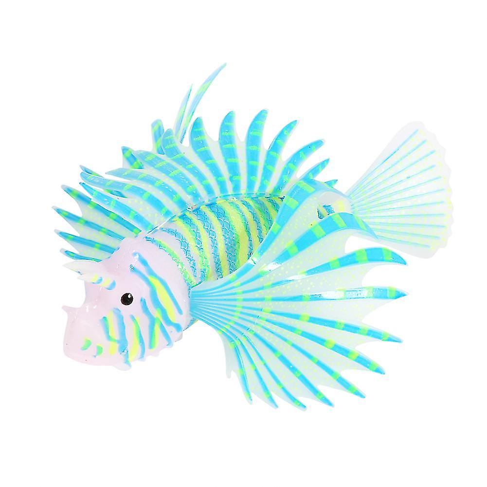 Artificial Aquarium Decoration Landscape Luminous Simulation Animal Ornaments Blue