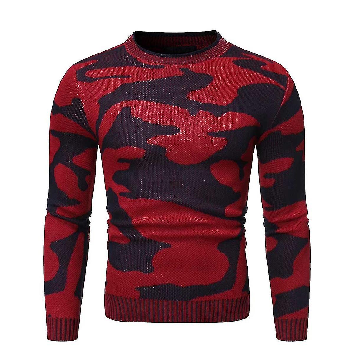 Mens Round Collar Cotton Sweater