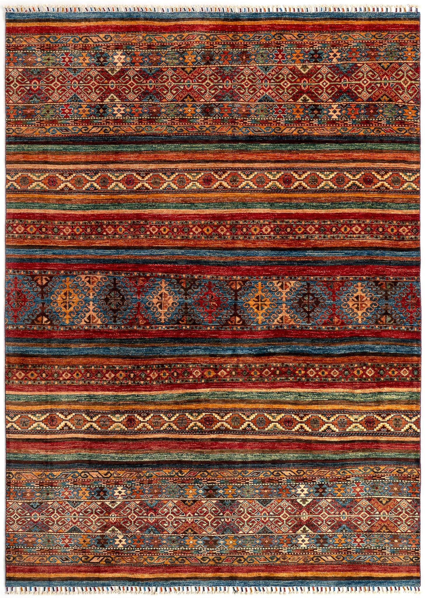 Hadorn Torkman 173x243 mit rotem handgefertigtem Afghanistan-Teppich