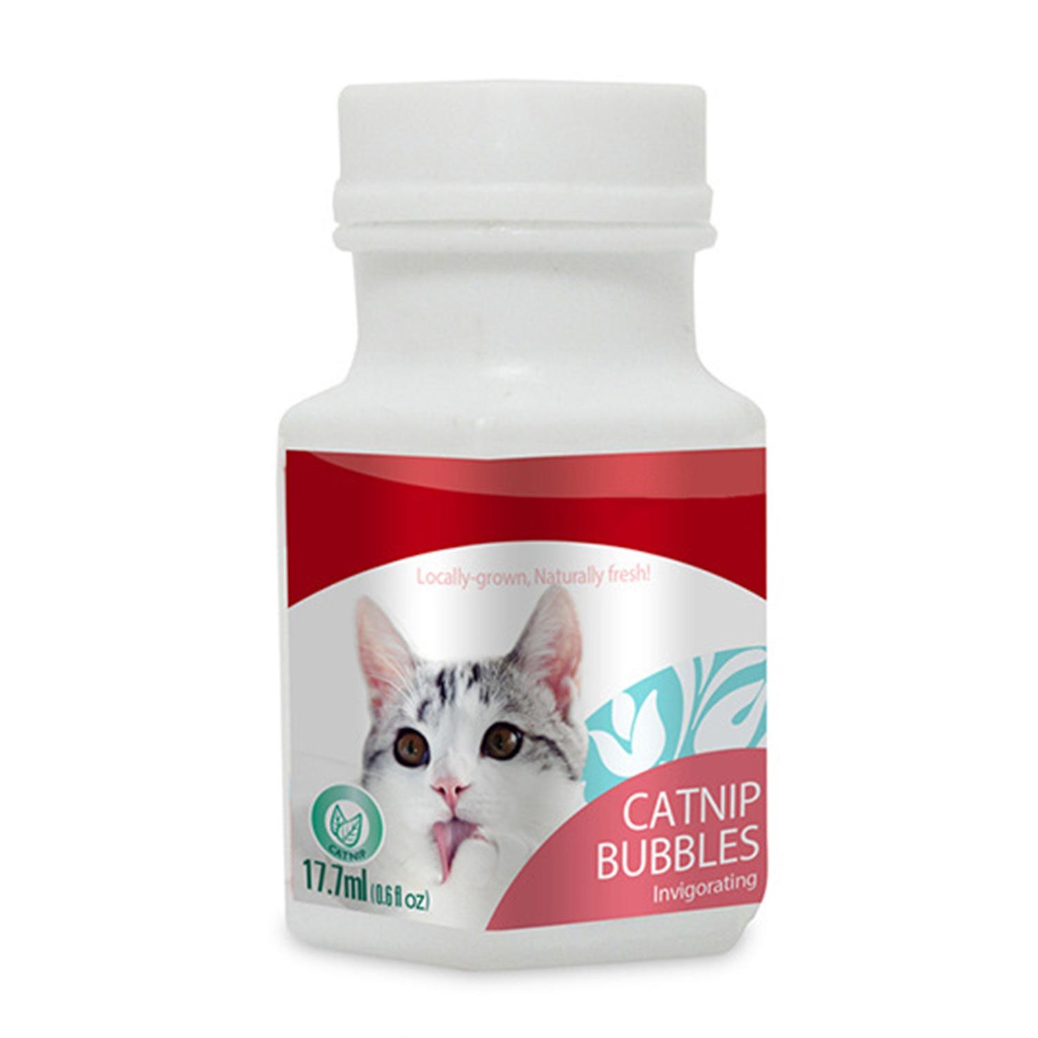 ZHOUBA 17.7ml Natural Liquid Catnip Bubbles Oil Blower Cat Kitten Interactive Toys