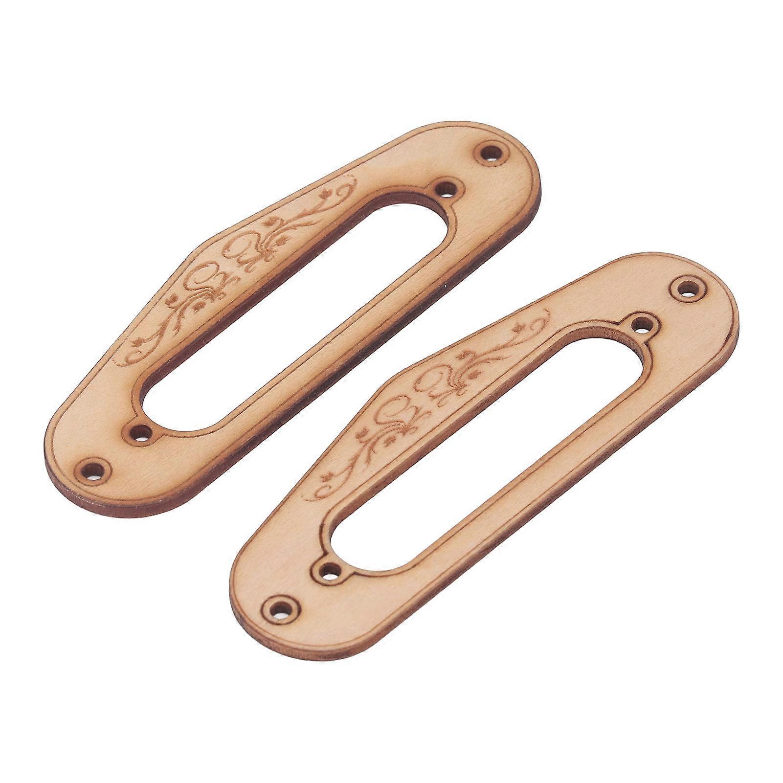 2PCSピックアップ取り付けリングナチュラルメープルハード装飾シングルコイルピックアップサラウンドプレートギター用