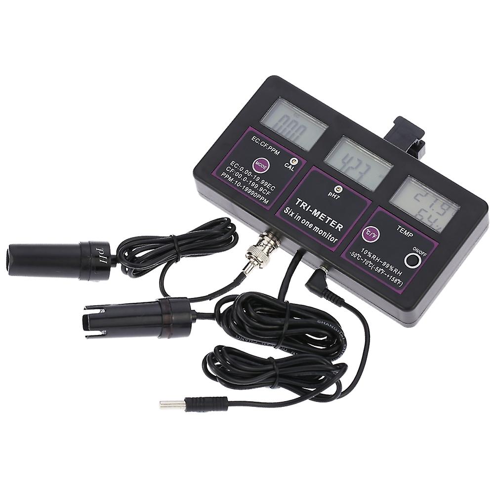 New Professional 6 in 1 Multi-parameter Water Testing Meter Digital LCD Multi-function Water Quality