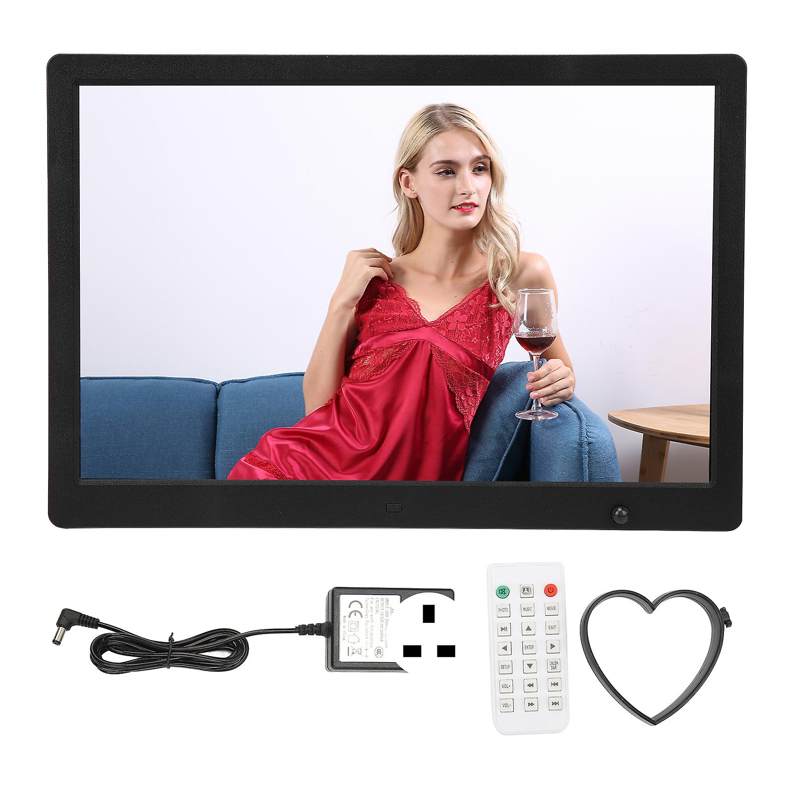 15.4" HD Digital Picture Frame: Motion Sensor, Remote Control, Music & Video Playback