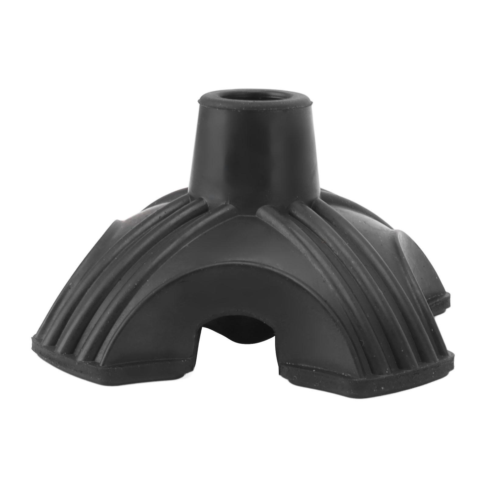 Cane Tip Walking Rubber Foot Pad Replacement 4 Prong Self Standing Non Slip Base 