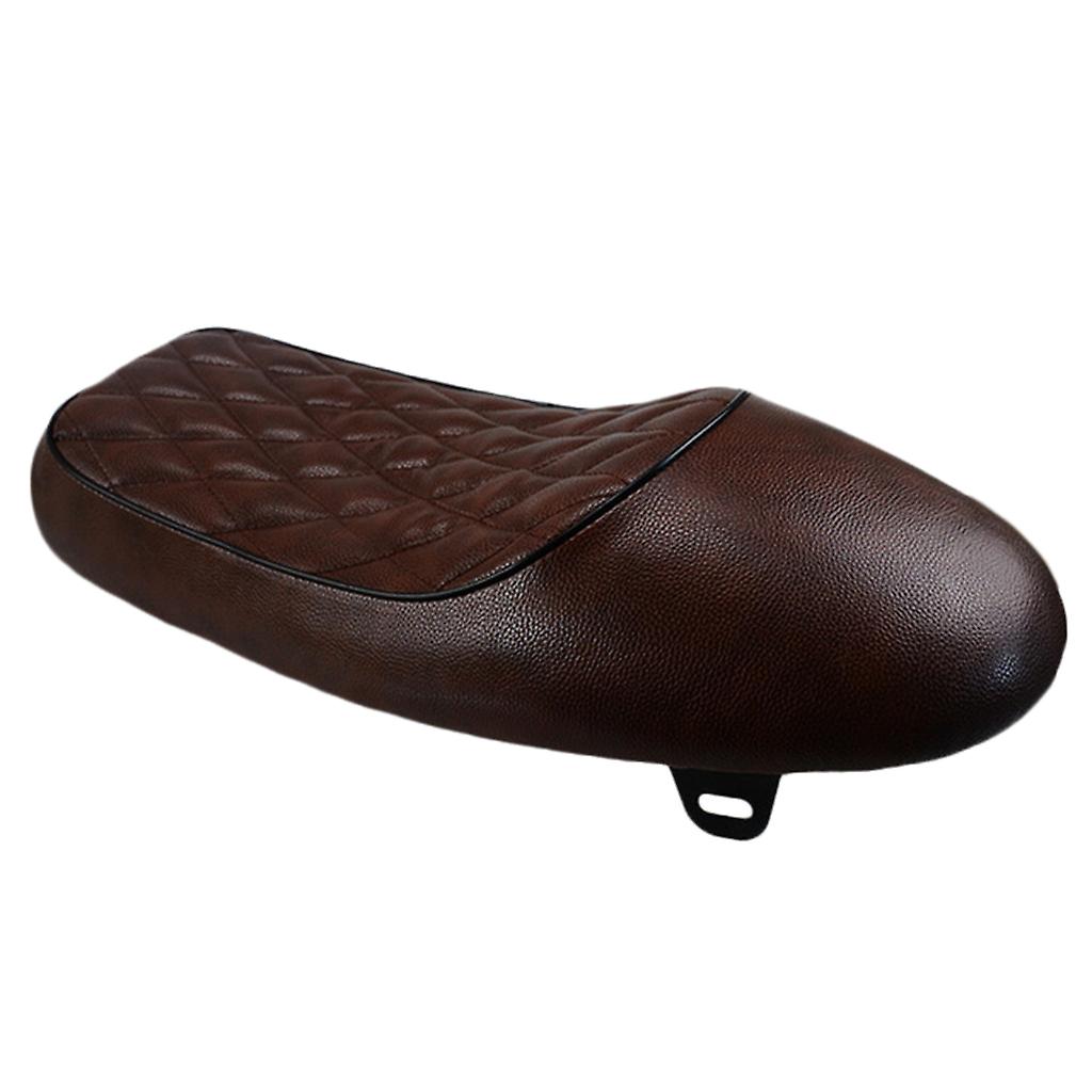 Brown Hump Saddle Cafe Racer Retro Seat Cushion For Honda CBR CL Suzuki GSR