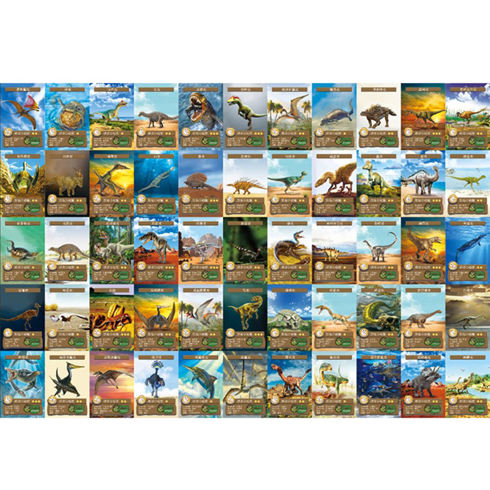 Portable Dinosaur Cognition Cards Creative Parent-Child Interaction Puzzle Game Toys Great Gifts for